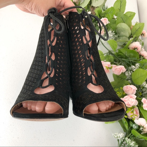 Paolo laser cut style black shoes size 10M (#9) - Picture 5 of 8